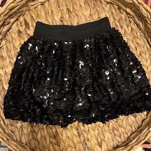 The Children's Place Black Sequin Skirt Girls Size 5/6